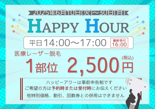 ハッピーアワー復活！